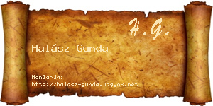 Halász Gunda névjegykártya